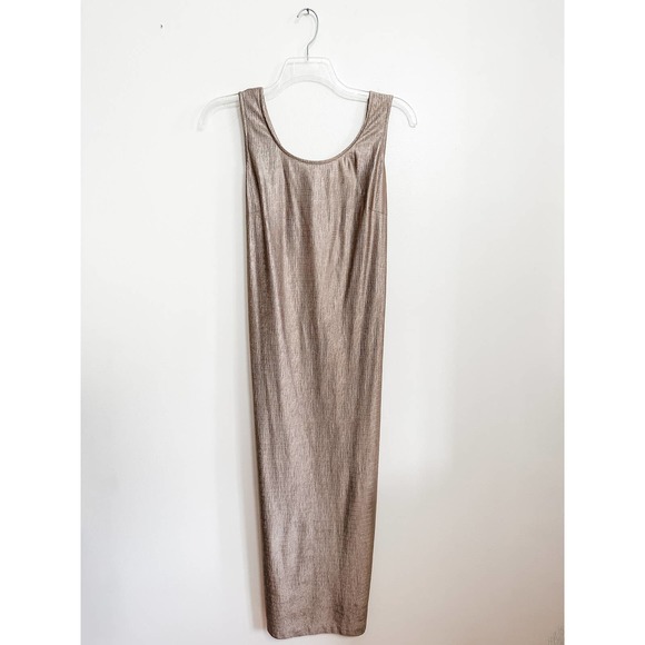 Vintage 1980s Pleated‎ Pewter Dress and Jacket Set - Picture 6 of 11